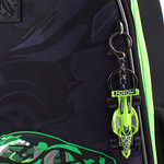 Ранец, спинка эргономичная, 2 отделения, 39*29*16 см, First, Зеленая машина, КОКОС, 240460