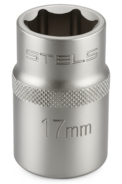 Головка торцевая 17мм, 12-гранная, под квадрат 1/2