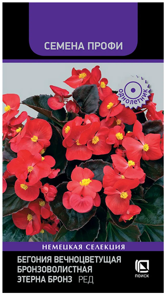 Семена цветов Бегония Этерна Бронз Ред (цв 10шт)