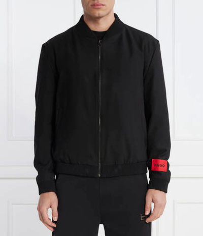 Хлопковая куртка бомбер Ukashi232X HUGO - черный(50500176)