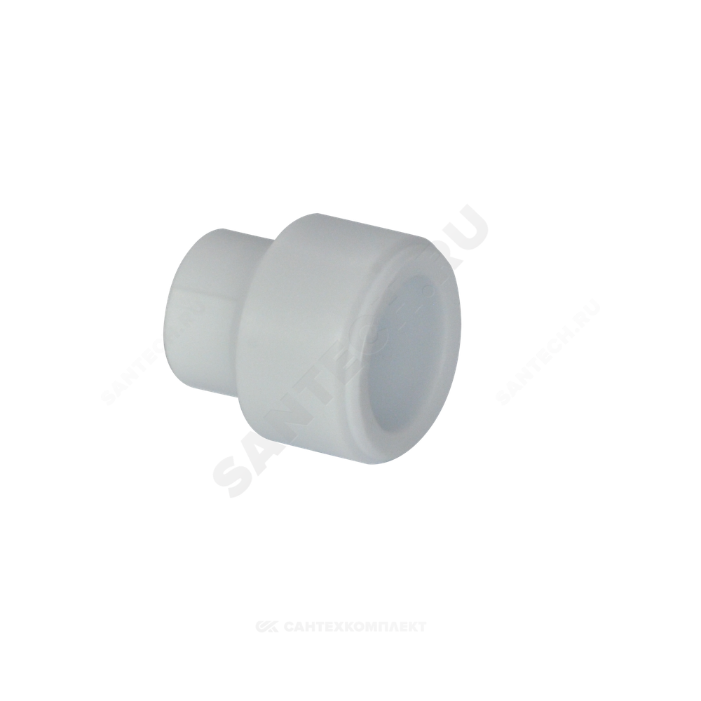 Муфта PP-R переходная белая Дн 63х32 внутр/наруж пайка VALFEX 10006332