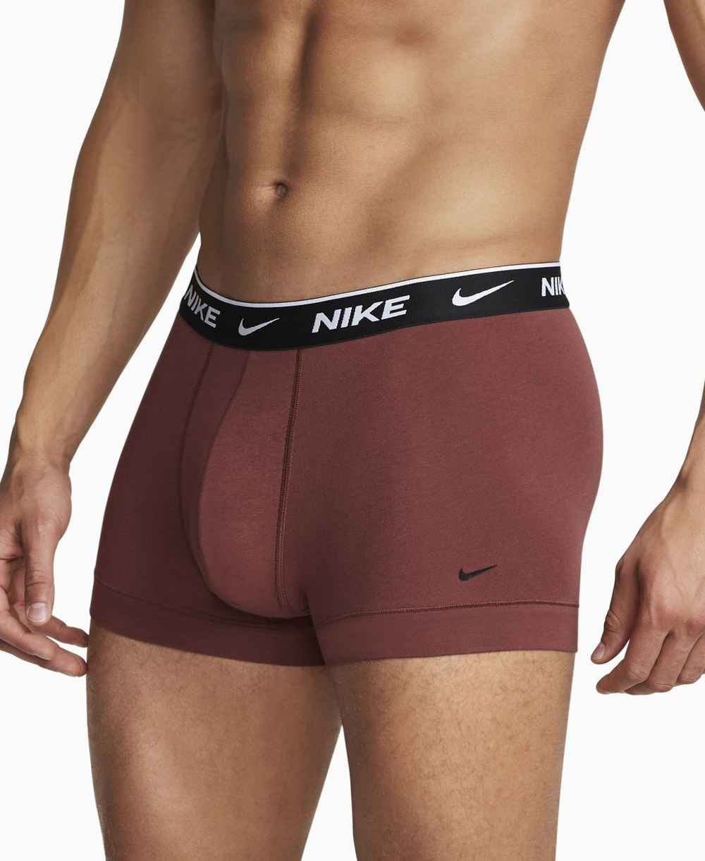 Мужские спортивные боксеры Nike Everyday Cotton Stretch Trunk 2P - dark smoke grey/dark pony