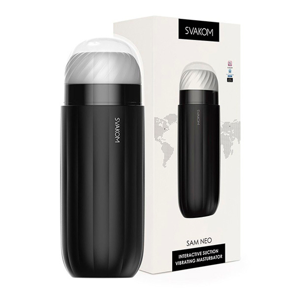 Интерактивный мастурбатор Svakom Sam Neo Interactive Suction & Vibration Masturbator S08A