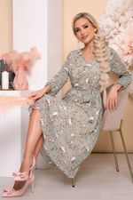 Платье "Волшебная история" (олива/цветы) П5778 LT Collection