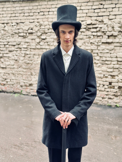 Шляпа Цилиндр классический из фетра (черный, размер 59)