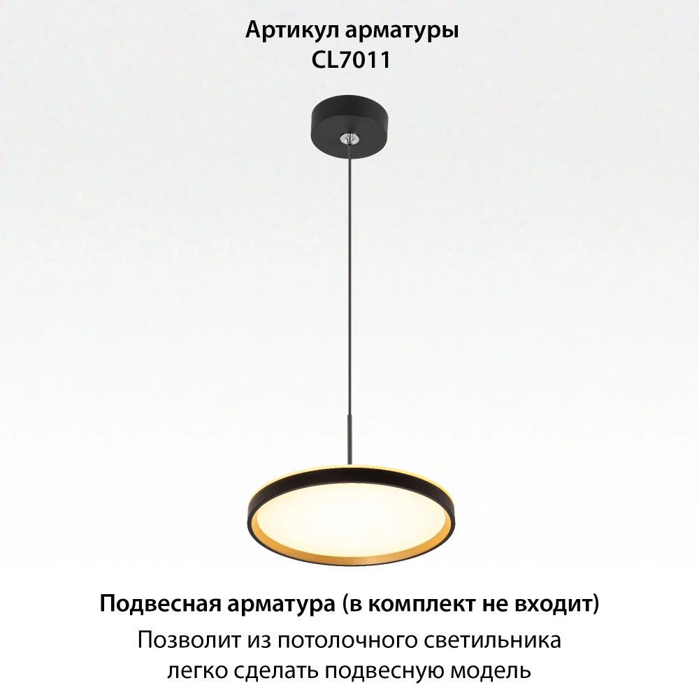 Citilux ETALON CL750241 LED Светильник с подсветкой Чёрный+Золото