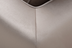 Диван велюровый трехместный Garda Decor Madrid Memory бежевый с кантом