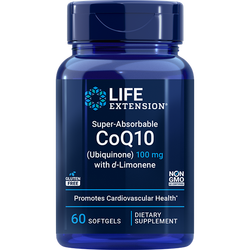 Super-Absorbable CoQ10 (Ubiquinone) с d-Limonene 100 мг 60 капсул Life Extension