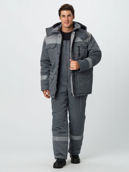 Костюм зимний "Нейч-2" СОП  полукомбинезон (серый/св.серый)