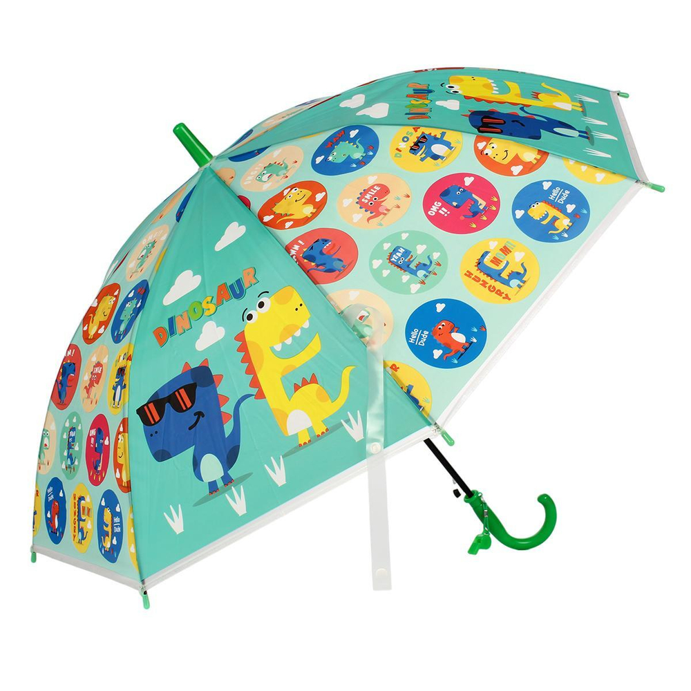 Зонт Динозаврики сиренеый, д-50 см, длина 62 см, с-30187