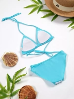 купальник раздельный 3 в 1 кроп топ парео и трусики