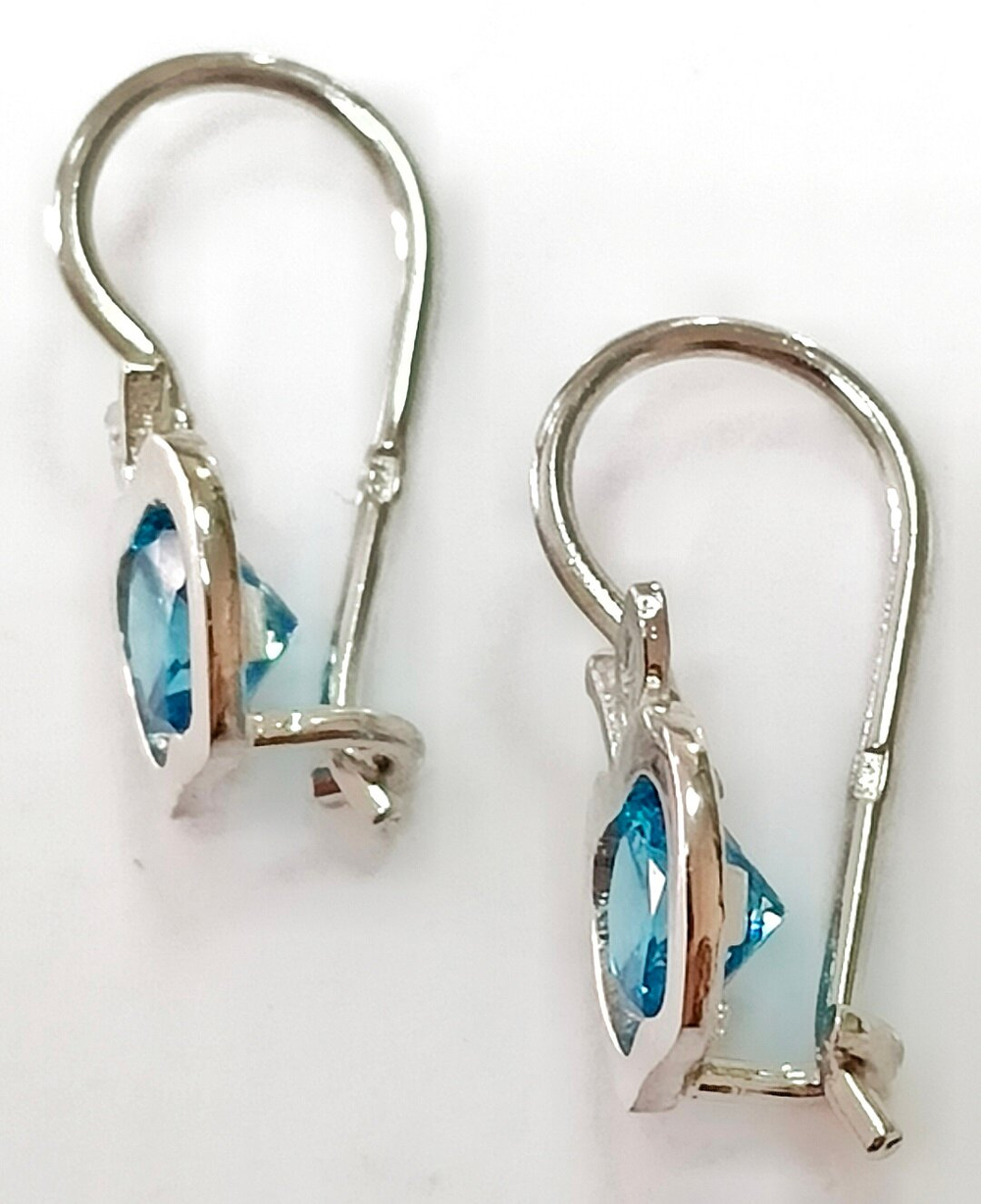 Ювелирные детские серьги из серебра