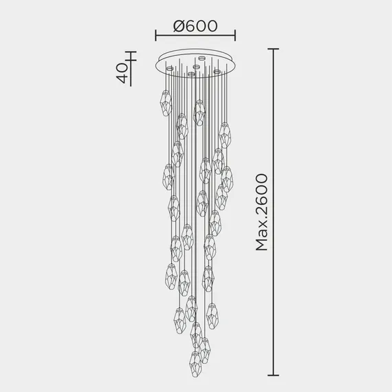 Подвесная люстра MODESTYLE MS.89140.25 GD