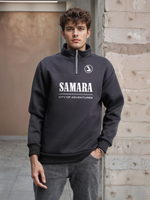Толстовка мужская с зип-воротником "Samara" серый