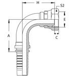 Фитинг DN 10 BSP (Г) 3/8 (90)