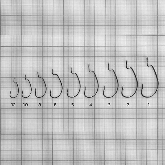 Крючок офсетный №1 цвет BN (5шт) Helios (HS-1205-1)