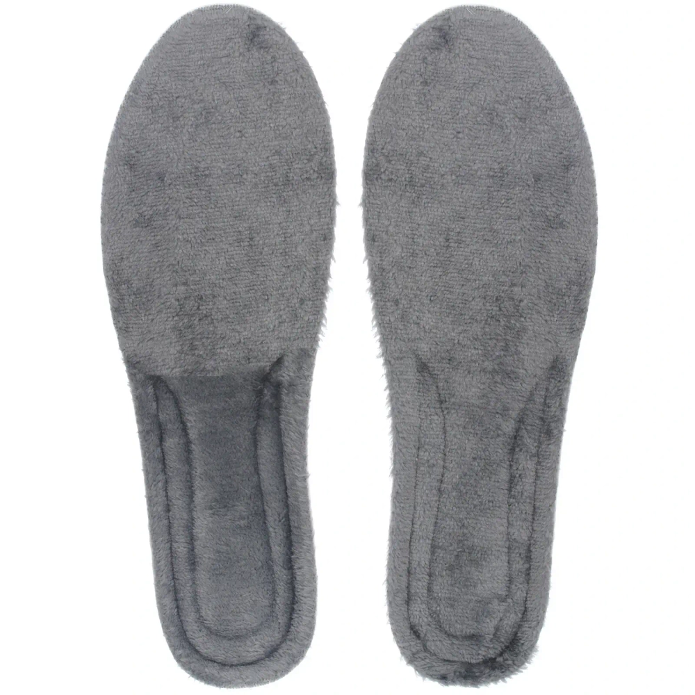 Стельки зимние обрезные с амортизацией стопы из ЭВА с иск. мехом»TEPLO», цвет серый, р 40-46