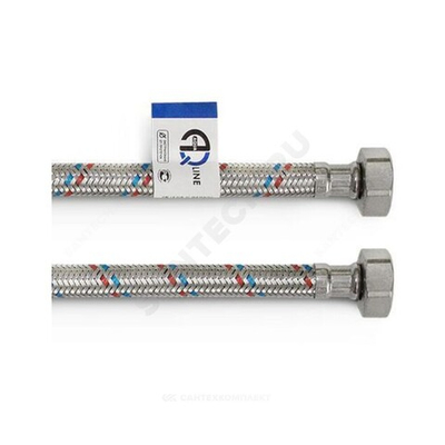 Подводка гибкая для воды нержавеющая оплетка 1/2" г-г L=3м AQUALINE 01424