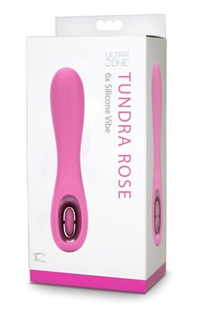 Розовый перезаряжаемый вибромассажер Tundra Rose 6x - 17,8 см. (Цвет: розовый)