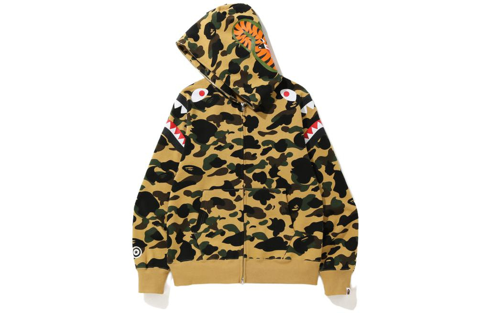 A Bathing Ape 1st Camo Shark Shoulder Full Zip Худи