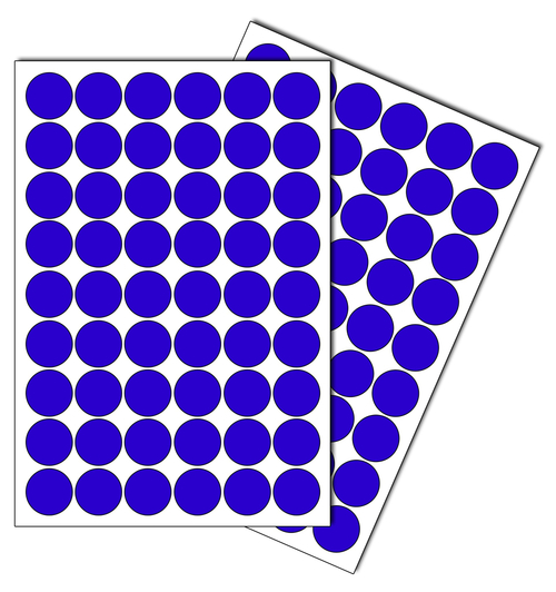 Синие виниловые наклейки для маркировки Policomprint М4, 20 мм.