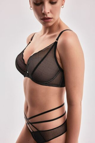 Трусики-стринги Chita с декоративными бретелями (Размер: 40) (Цвет: черный)