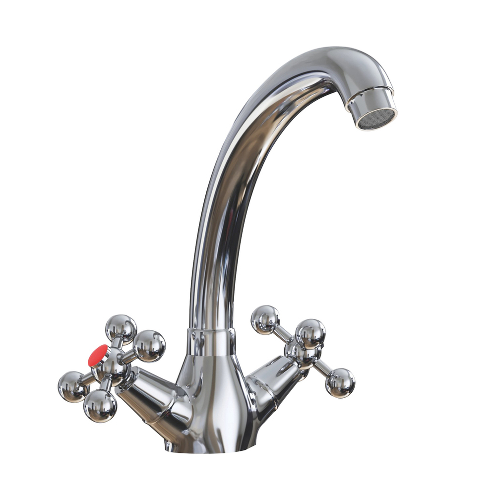 Смеситель для кухни 1/2 кер. MIXLINE ML07-031 низкий излив п/гайку (без подводки)