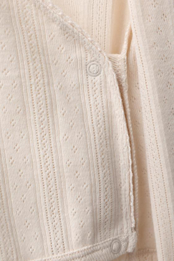 ZARA БОДИ С АЖУРНЫМ УЗОРОМ, ВАНИЛЬНЫЙ