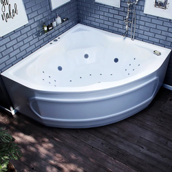 Акриловая ванна Aquatek (Акватек) Сириус 164х164, с каркасом, с фронтальной панелью, со сливом-переливом