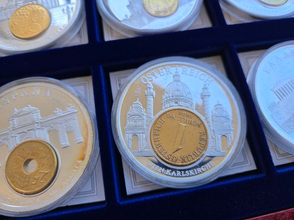 Europe. Set of 12 European Coin Medals — A Celebration of Cultural Heritage and Iconic Landmarks