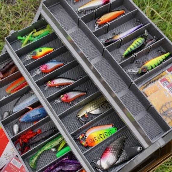 Ящик для снастей NISUS Tackle Box трехполочный золотой (N-TB-3-GO)