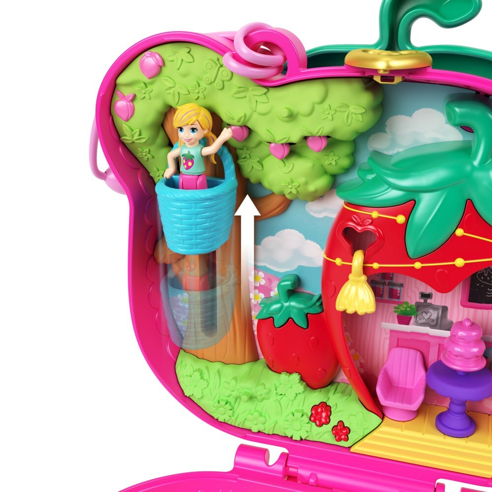 Polly Pocket - Клубничный мишка Компактный набор 2 куклы + аксессуары HRD35 / артикул   FRY35 HRD35  / GTIN 194735173761