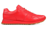 Supreme x LOUIS VUITTON Run Away leather round head lace-up thick-soled low-cut life casual shoes men's red