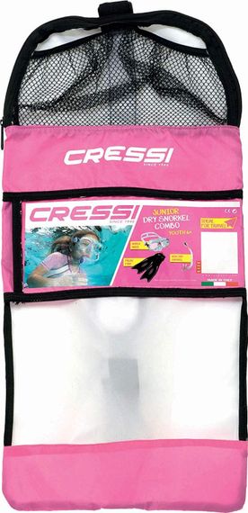 Набор для снорклинга детский Cressi Mini Palau Bag розовый