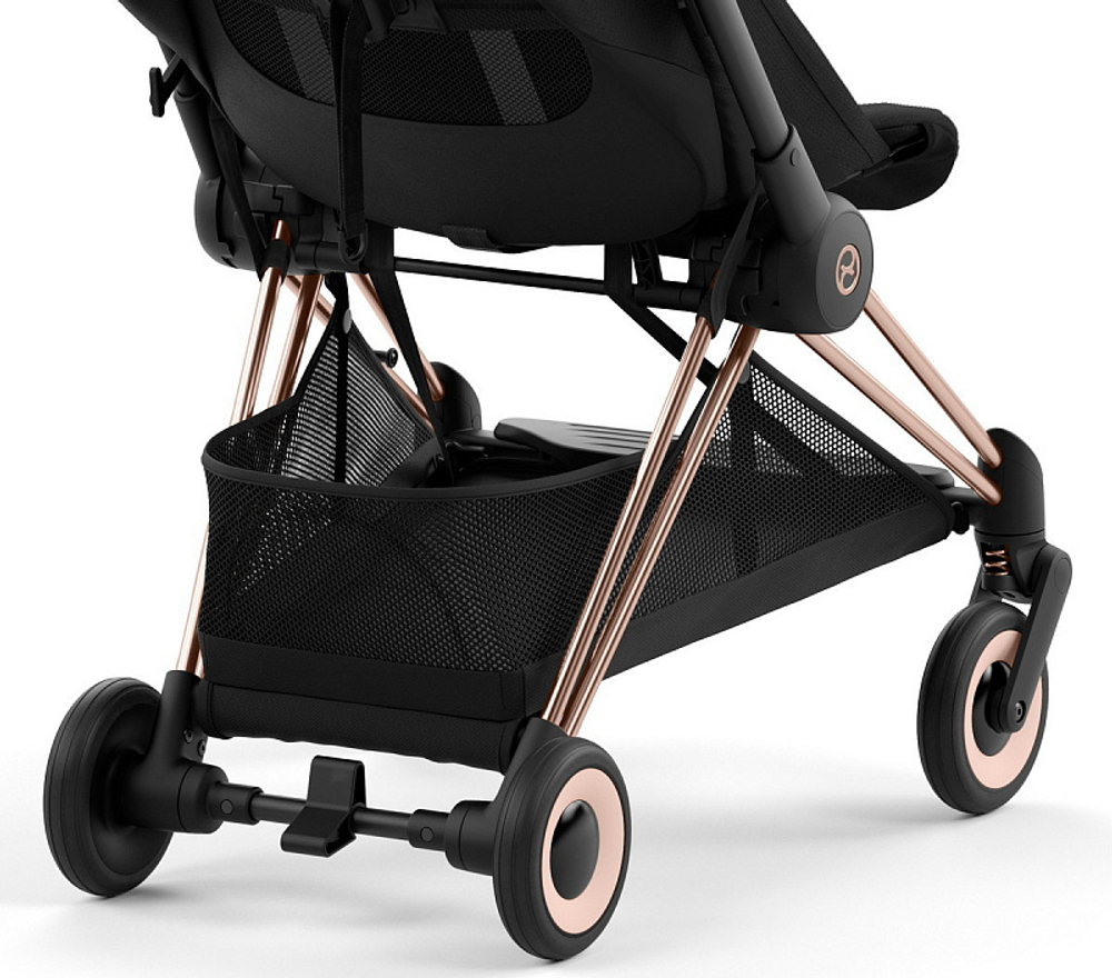 Коляска Cybex Coya Rosegold Frame Cloud G i-Size Lava Grey 2 в 1 Sepia Black с дождевиком и бампером