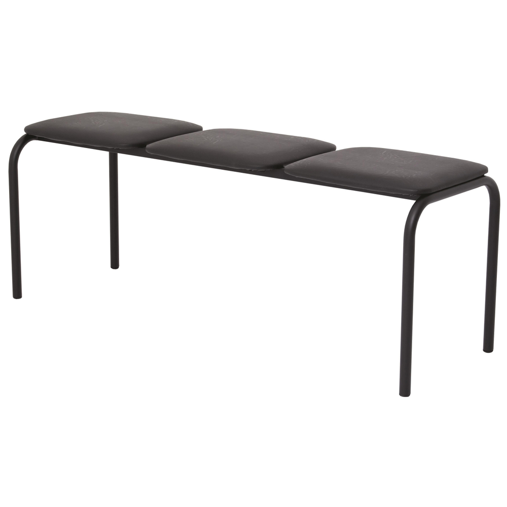 Банкетка UD_с раздел.сиден. Твист.каркас черн к/з черн