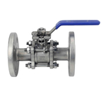 Stainless steel ball valve Elephant BV.F.Fp.T.304.180 580 psi, SS304, full port, flanged connection, with handle