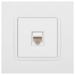 Розетка ЭРА Elegance 14-3107-01 информационная RJ45 IP20 белый | Elegance Белый