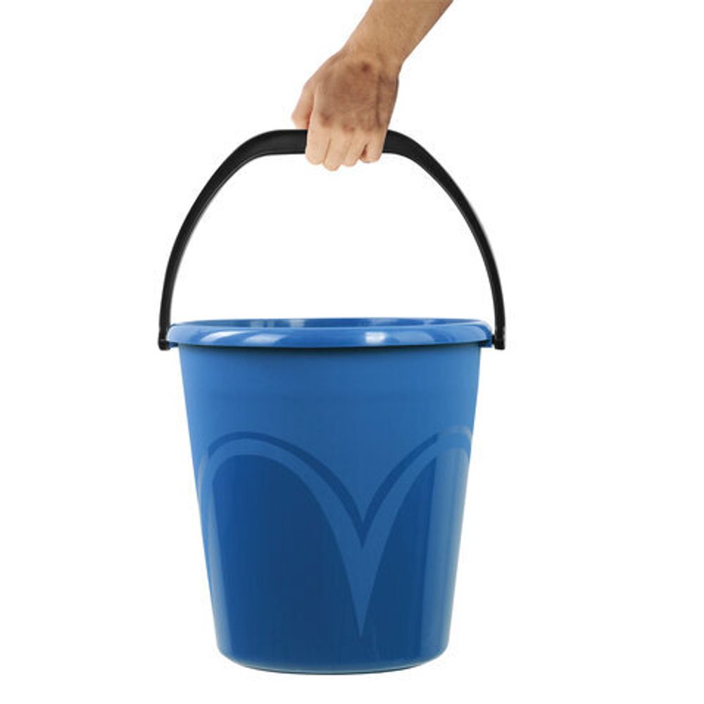 Ведро 12 л, без крышки, пластиковое, пищевое, с узором, цвет синий, LAIMA, 603894