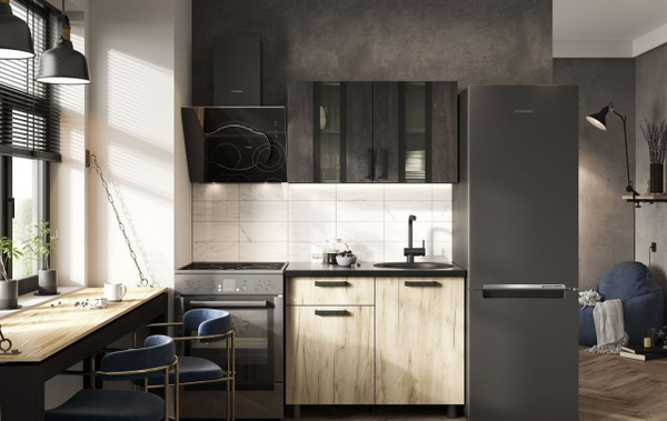 ГОТОВАЯ КУХНЯ ЭДИНБУРГ 1 М. СО СТОЛЕШНИЦЕЙ