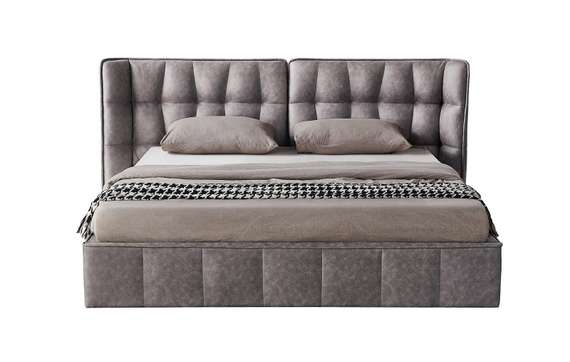 Кровать Hush с подъемным механизмом, 160х200 см, темно-бежевая