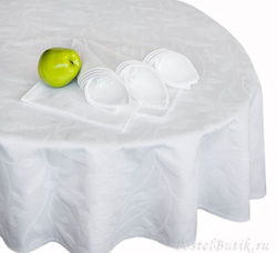 Скатерть 150x250 Proflax Fleur sand бежевая Германия