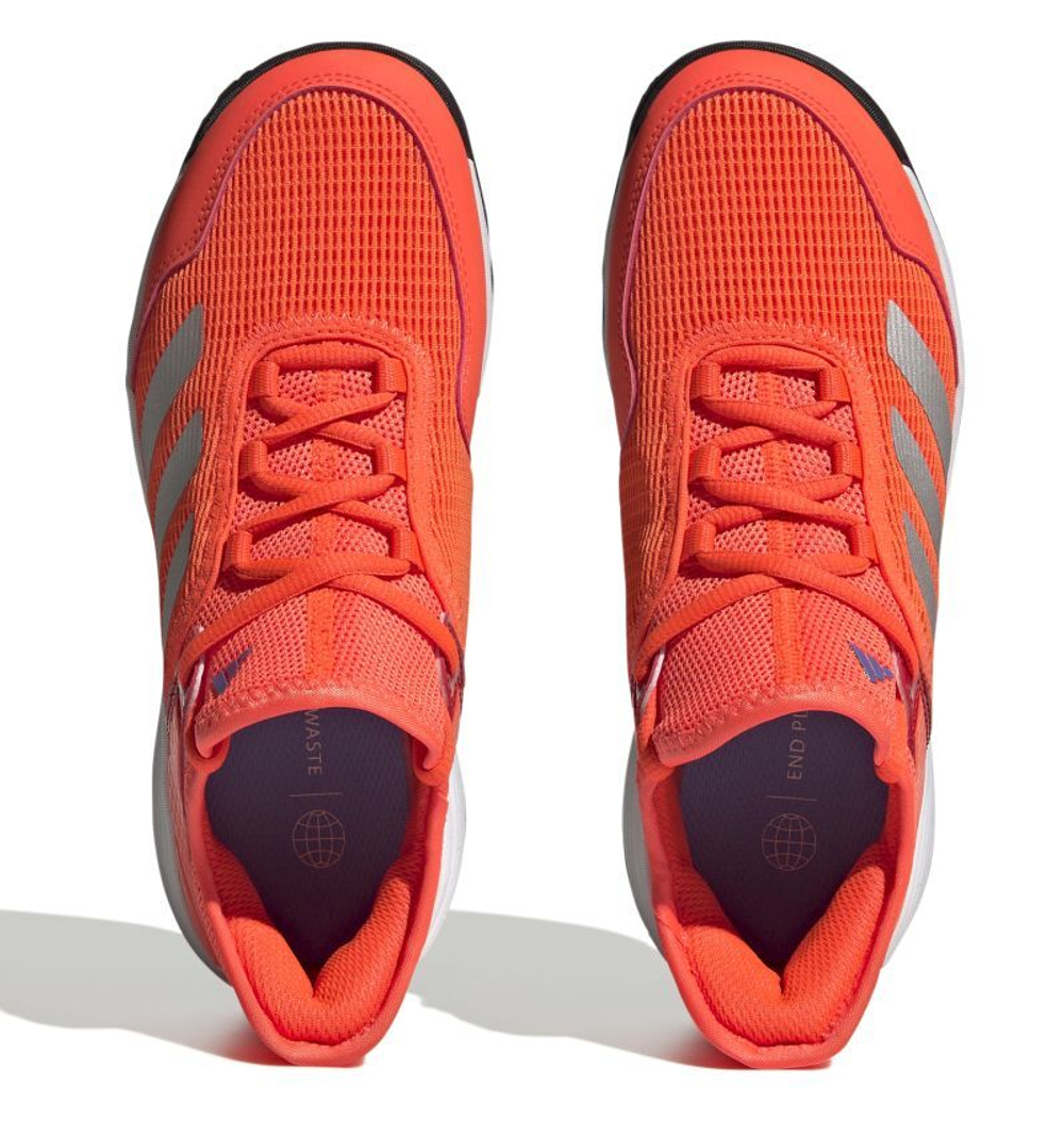 детские Кроссовки теннисные Adidas Ubersonic 4 K - solar red/silver metallic/blue fusion