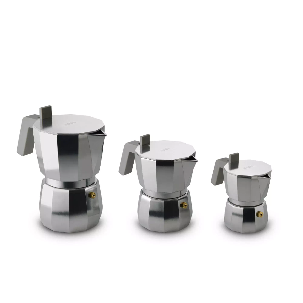 Alessi - Алюминиевая Турка кофеварка  Moka на 3 чашки. / артикул   DC06/3  / GTIN 8003299434985