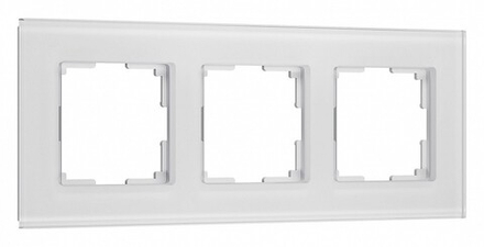 Рамка на 3 поста Werkel Senso (белый, стекло soft-touch) W0033101