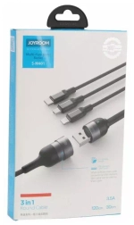 USB cable (3 в 1) micro/lightning/type C S-M401 1.5m Joyroom 3.5А black