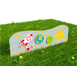 Забор уличный из экопластика Космическое пространство