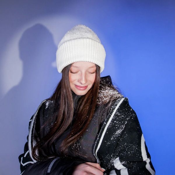 Шапка из смесовой шерсти однослойная 