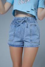 Джинсовые шорты женские на резинке купить