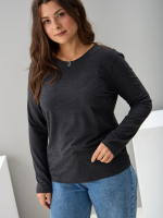 Лонгслив ЛНкл-081/темносерый-меланж